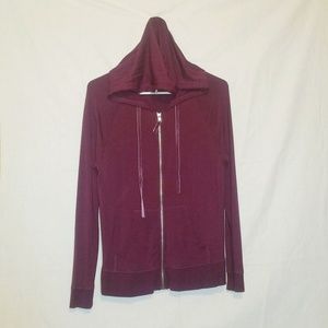 Victoria Secret Maroon Full Zip Hoodie Medium
